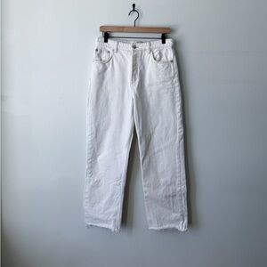 Zara White High-Waisted Jeans